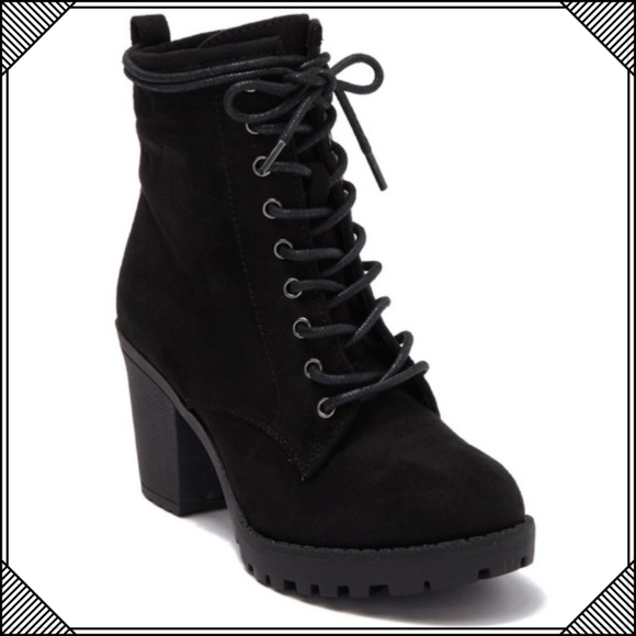 vegan black lace up boots
